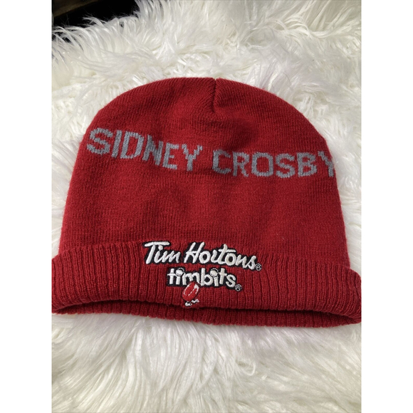 Tim Hortons Other - Tim Hortons Sidney Crosby Timbits Toque Hat Red White Beanie Cap Large